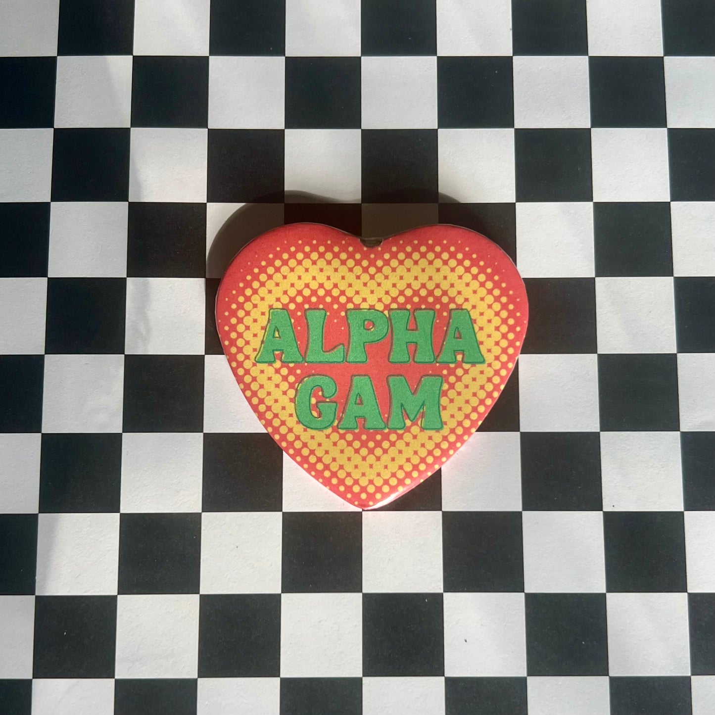 Alpha Gamma Delta (AGD) Heart Button