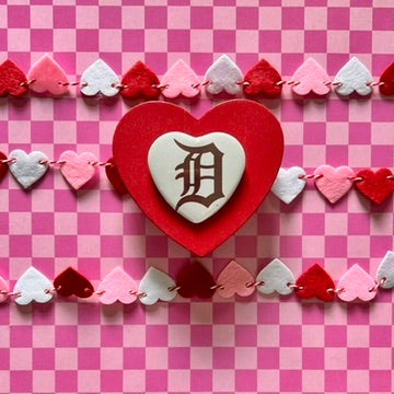Deshler Tigers Logo Heart Button