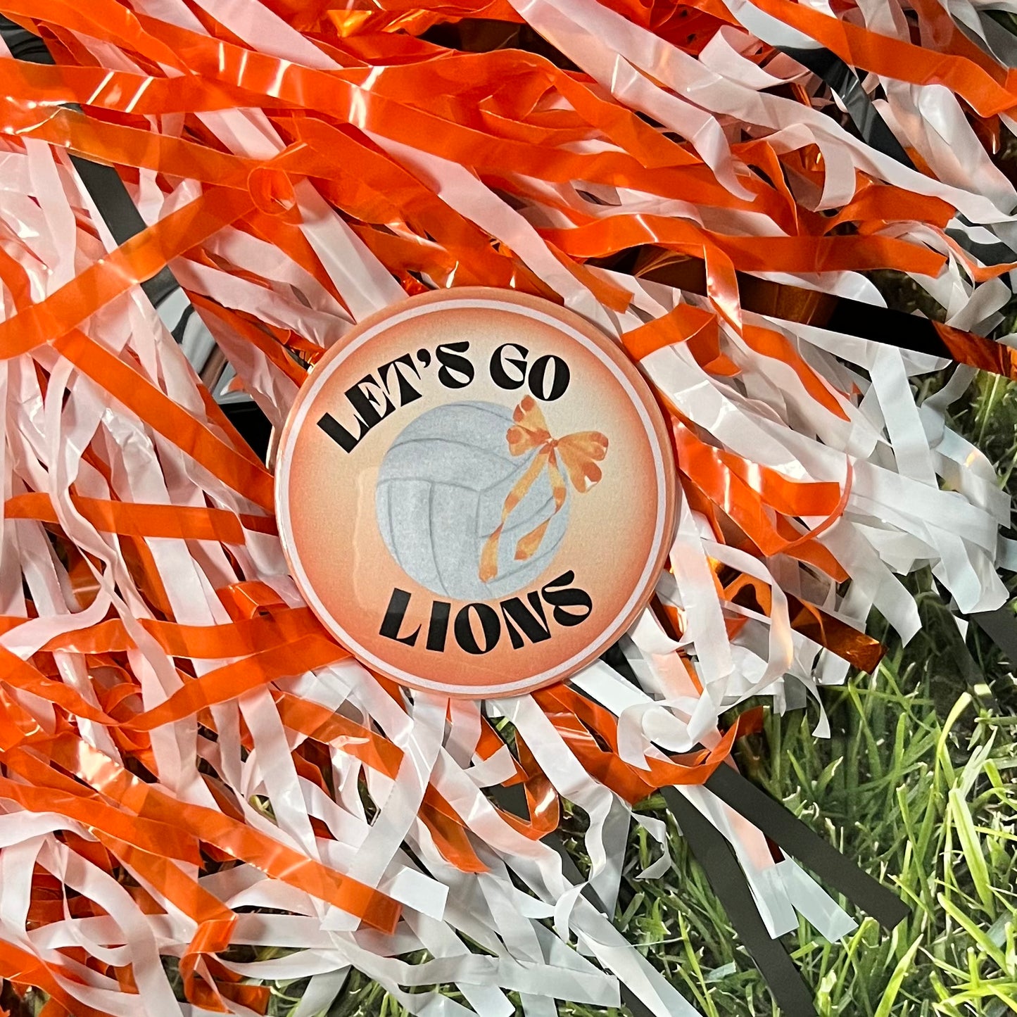 Let's Go Lions Glow Button