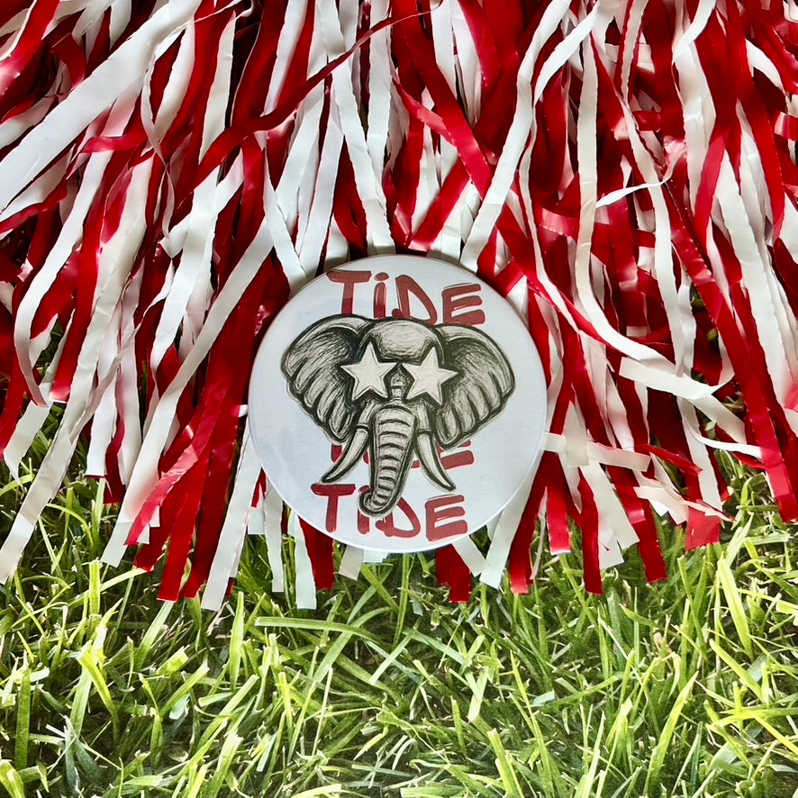 Preppy Elephant Tide Button