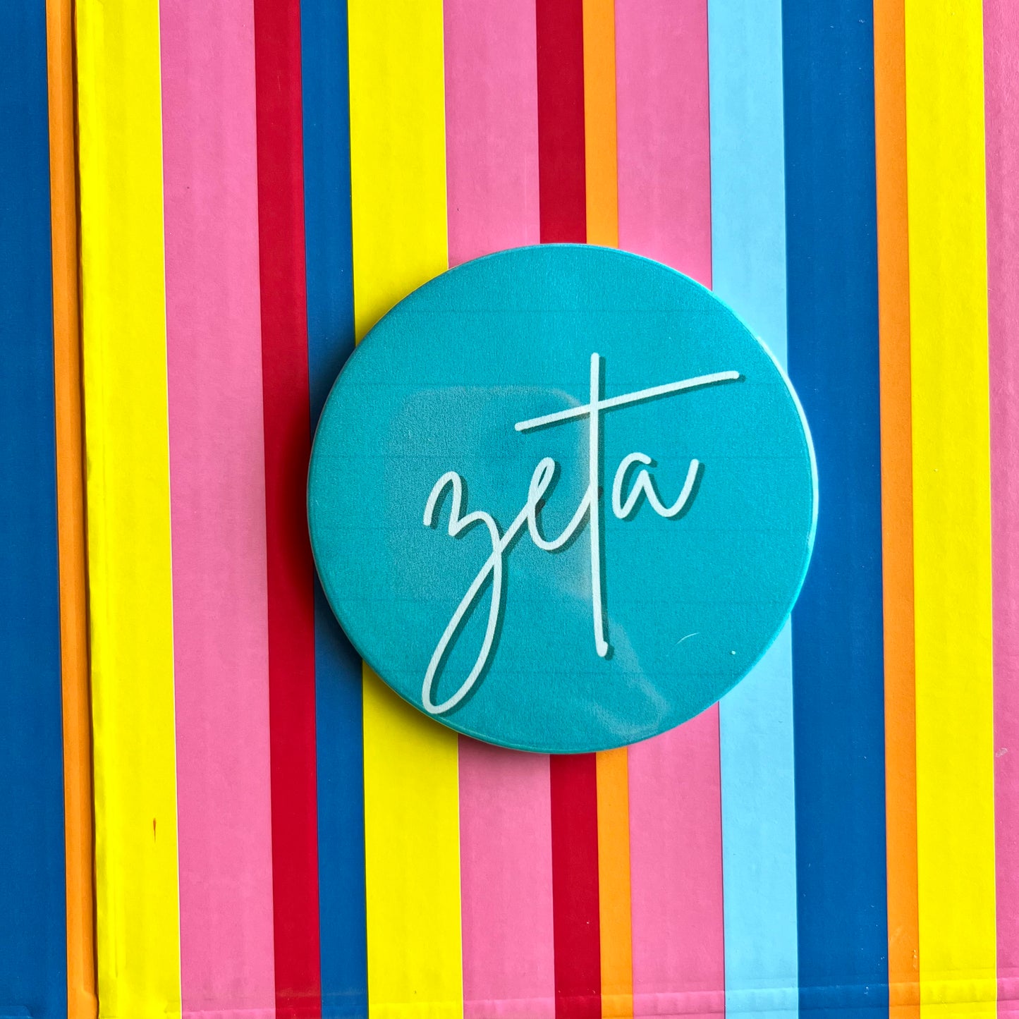 Zeta Tau Alpha (ZTA) Script Button