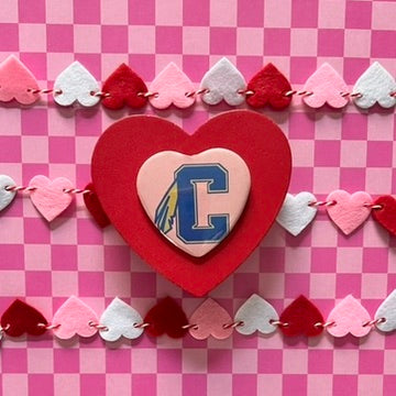 Cherokee Indians Logo Heart Button