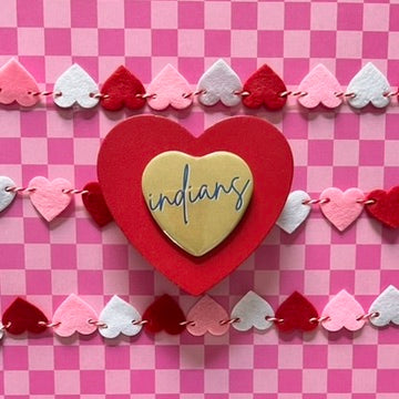 Cherokee Indians Script Heart Button