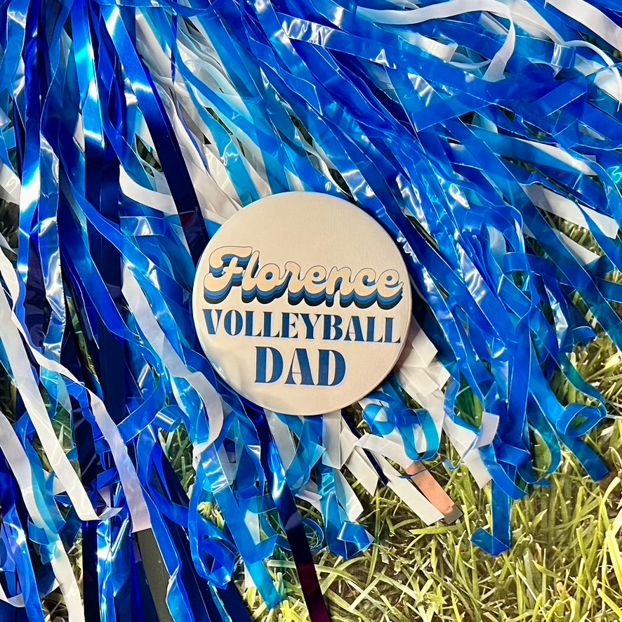 Florence Retro Volleyball Parent Button