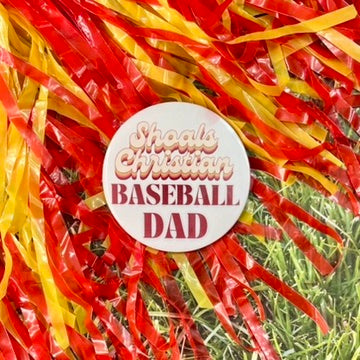 Shoals Christian Retro Baseball Parent Button