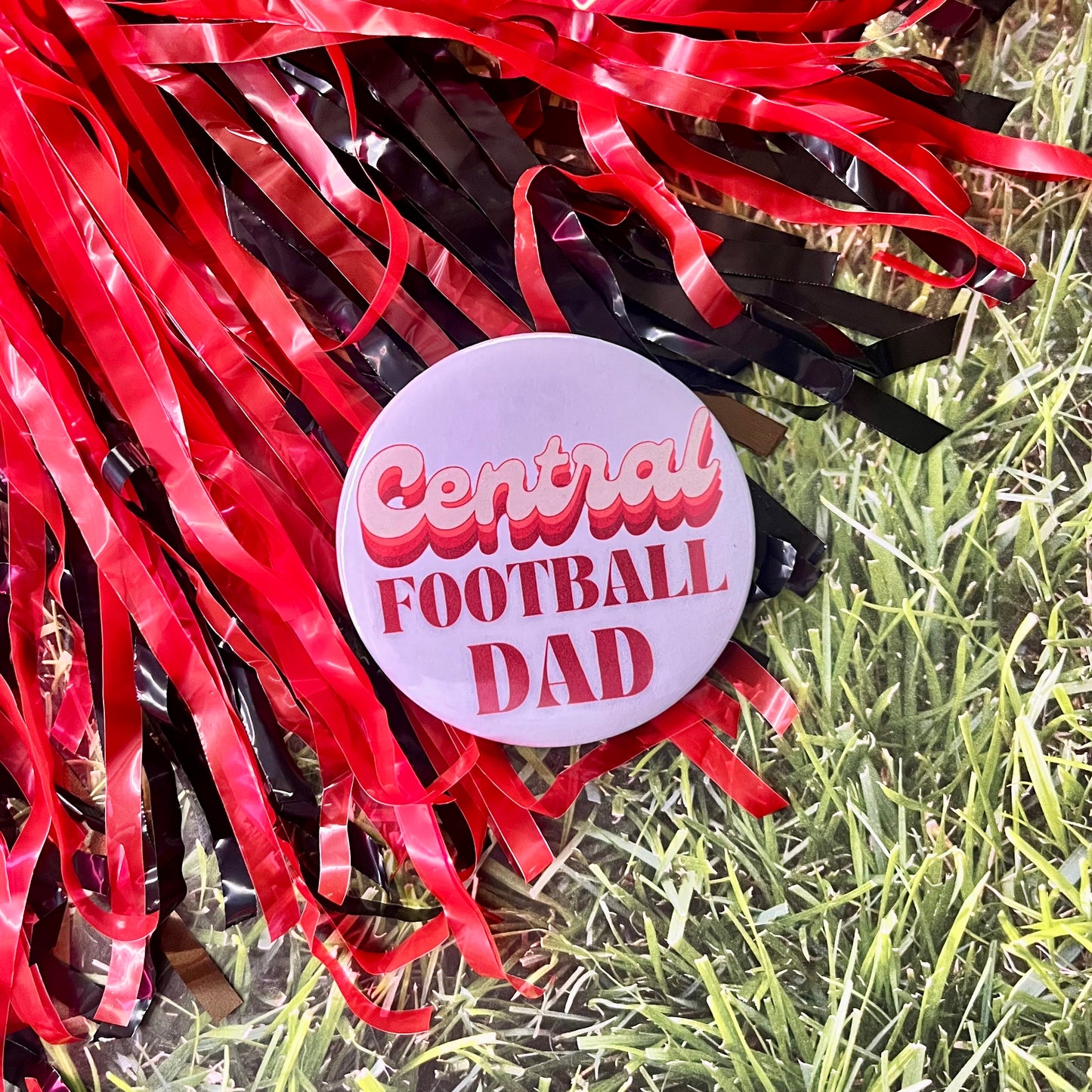 Central Retro Football Parents Button