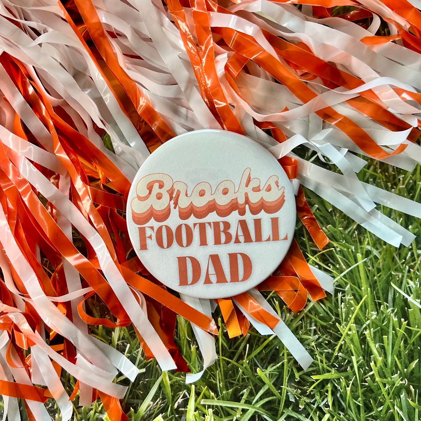 Brooks Retro Football Parents Button