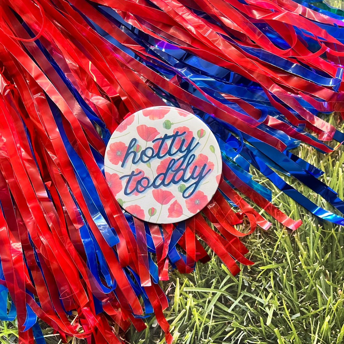 Floral Hotty Toddy Button