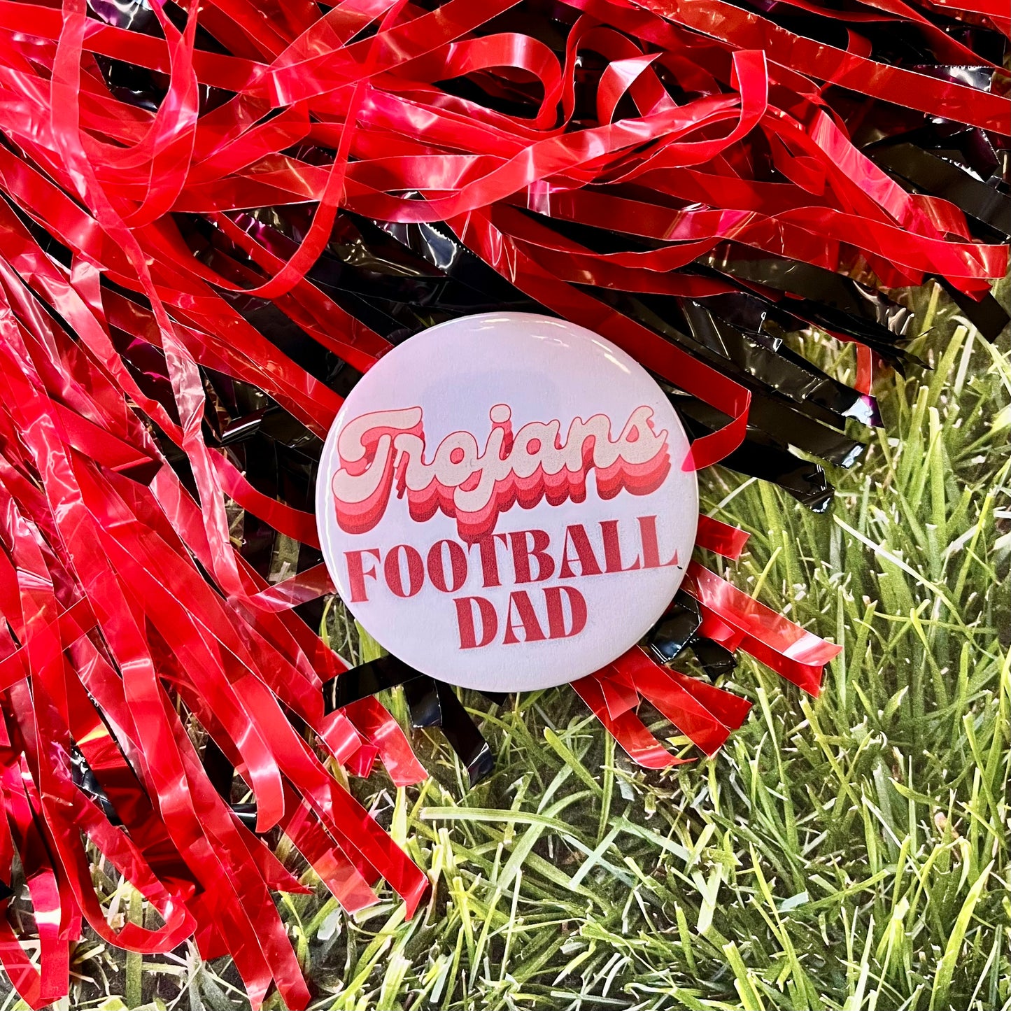 Trojans Retro Football Parent Button