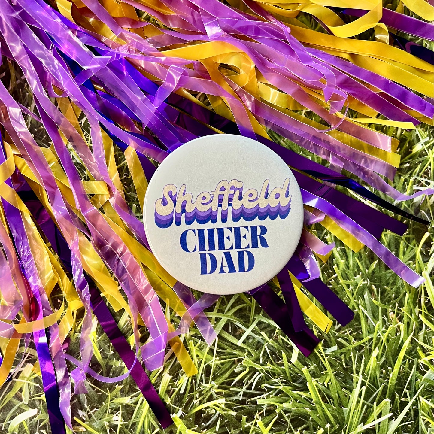 Sheffield Retro Cheer Parent Button