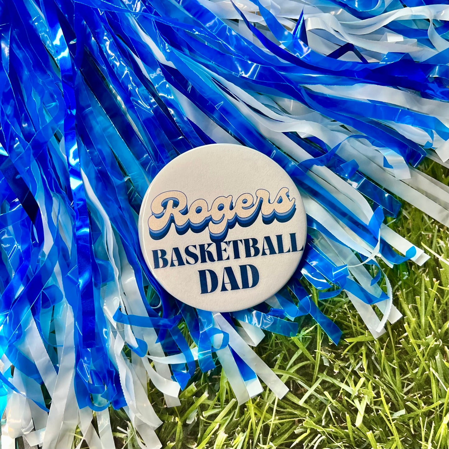 Rogers Retro Basketball Parents Button