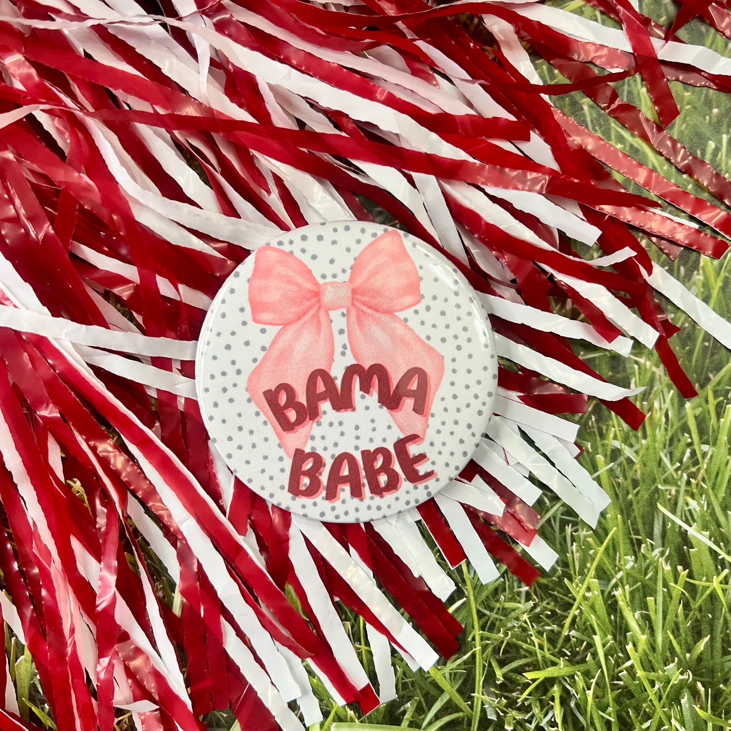 Bama Babe Bow Button