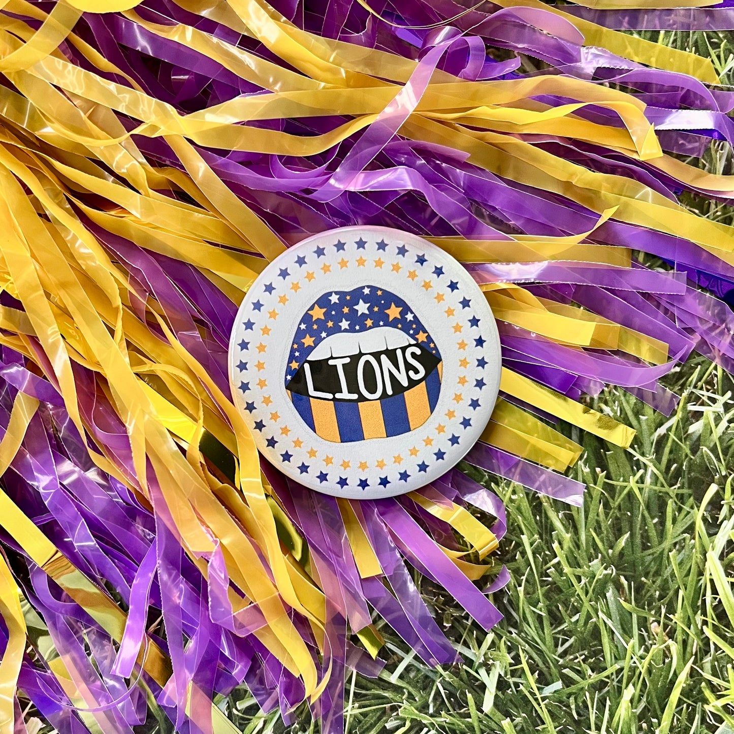 Lion Lips Button