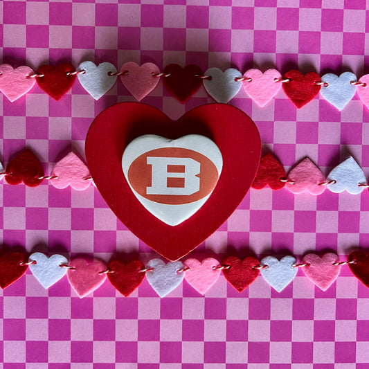 Brooks Lions Logo Heart Button