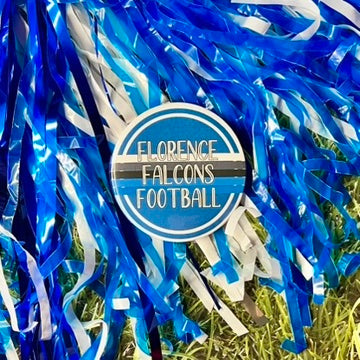 Florence Falcons Retro Stripe Button
