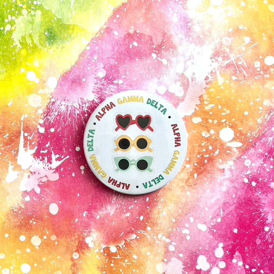 Alpha Gam (AGD) Glasses Button