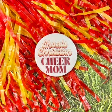 Shoals Christian Retro Cheer Parent Button