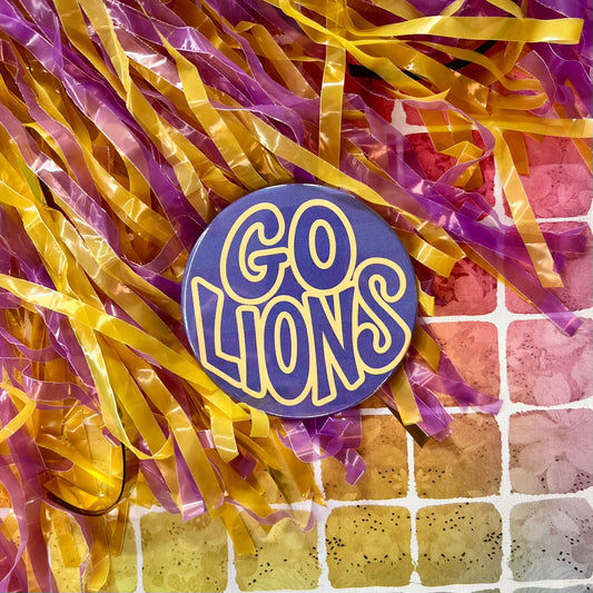 Go Lions Bubble Button