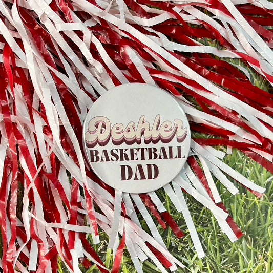 Deshler Retro Basketball Parent Button