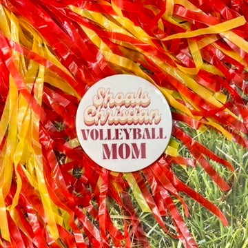 Shoals Christian Retro Volleyball Parent Button