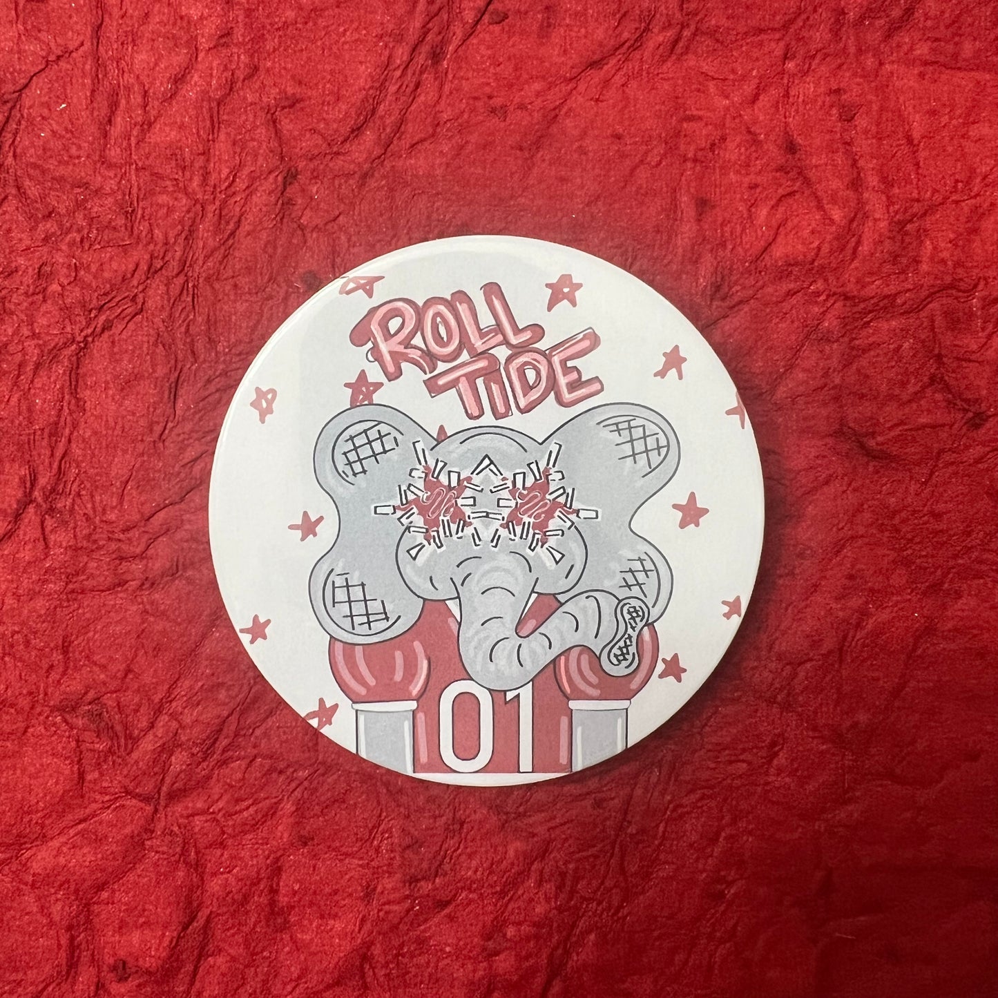 Drawn AL Elephant Button