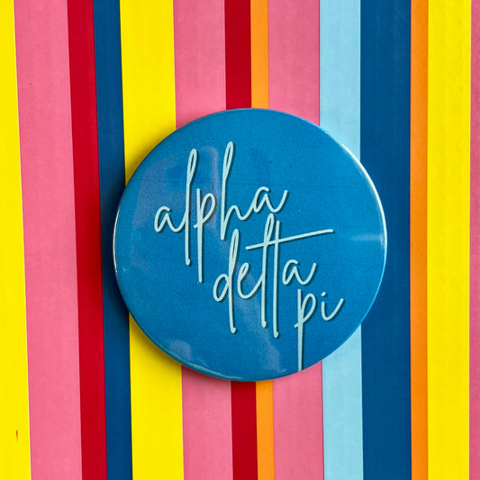 Alpha Delta Pi (ADPi) Script Button