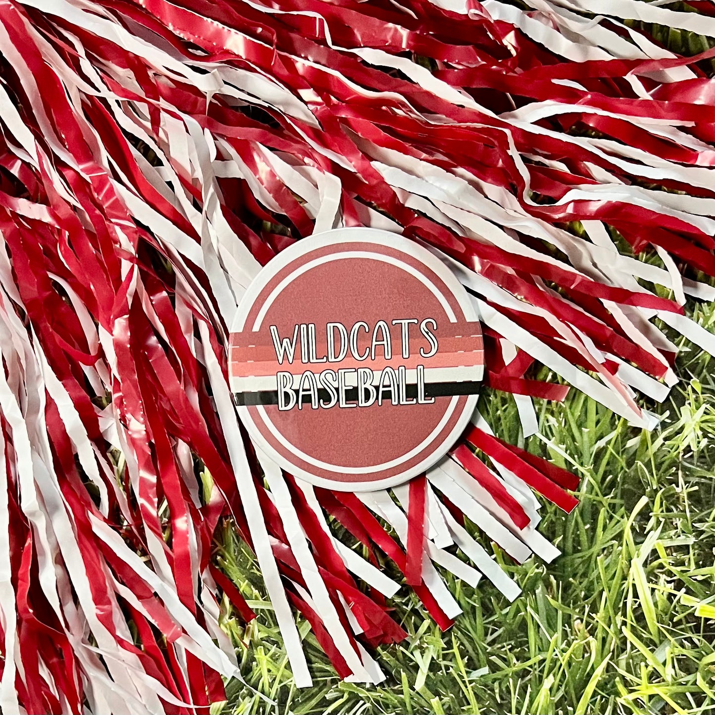 Wildcats Retro Stripe Button