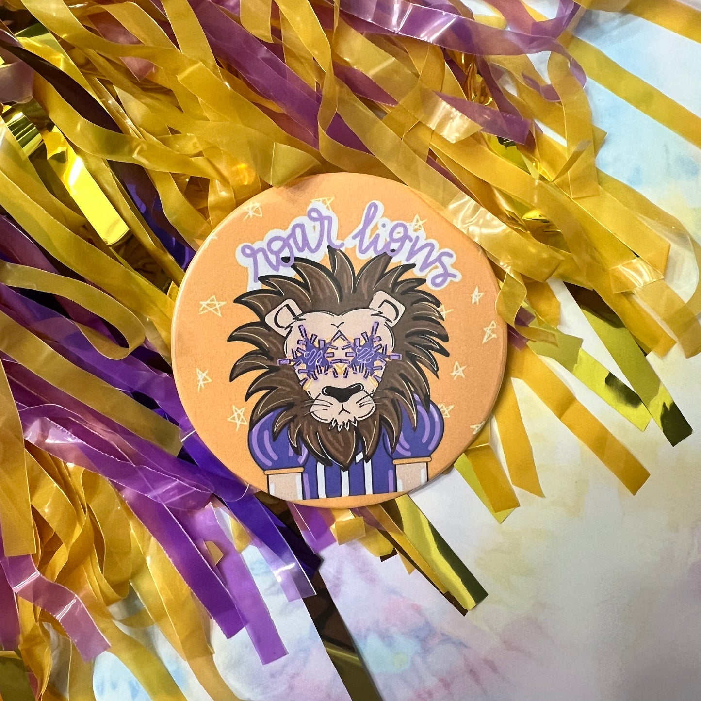 Drawn UNA Lion Button