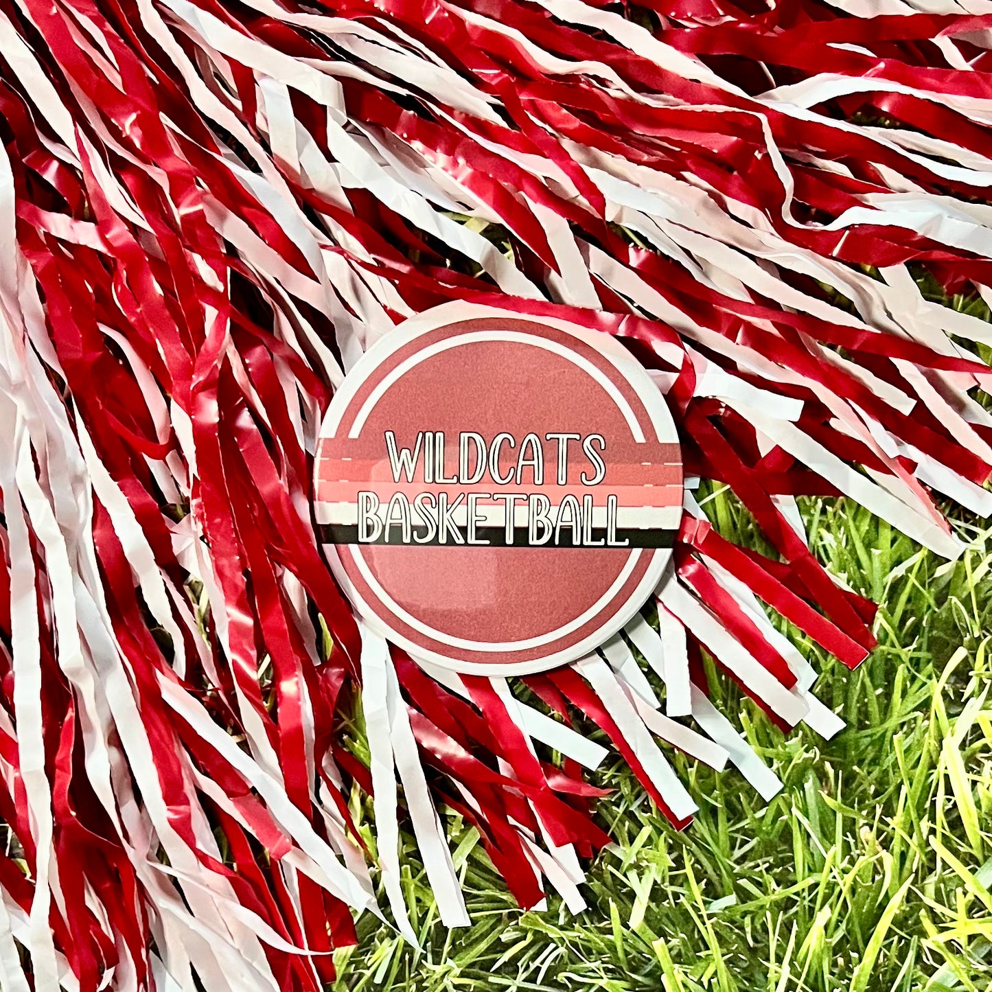 Wildcats Retro Stripe Button