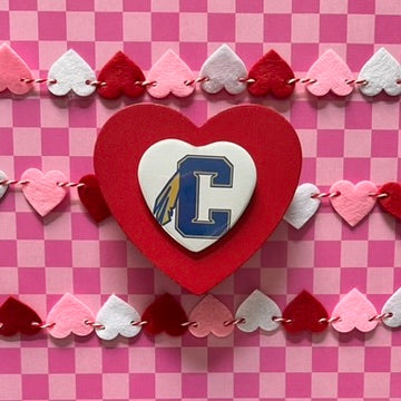 Cherokee Indians Logo Heart Button