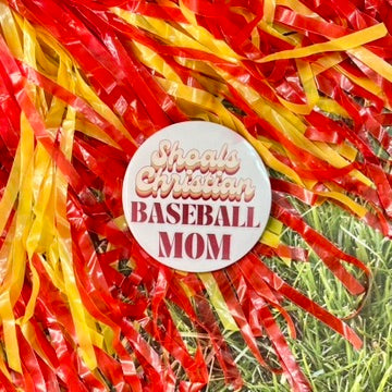 Shoals Christian Retro Baseball Parent Button