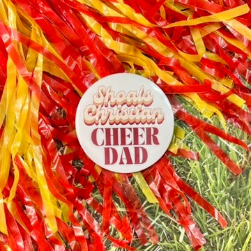 Shoals Christian Retro Cheer Parent Button