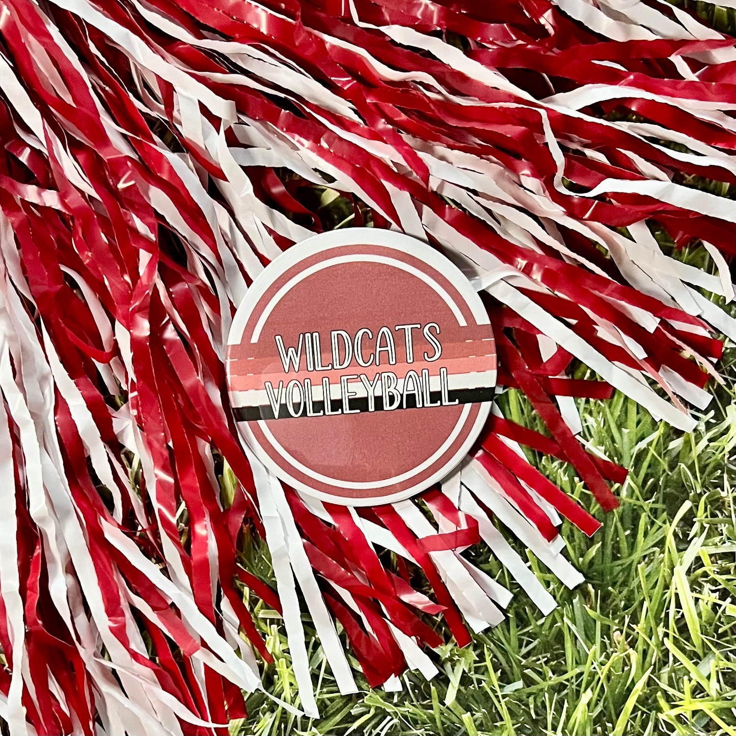Wildcats Retro Stripe Button