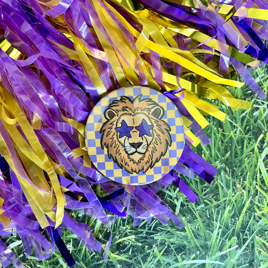 Preppy Lion Star Button