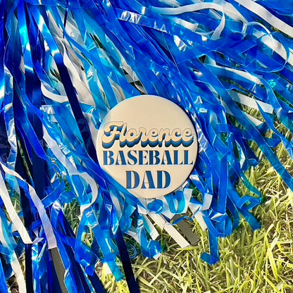 Florence Retro Baseball Parent Button