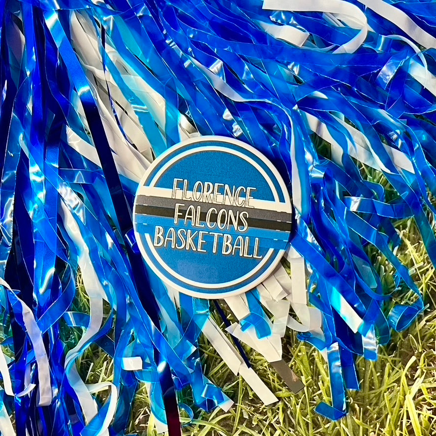 Florence Falcons Retro Stripe Button
