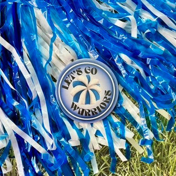Let's Go Warriors Glow Button