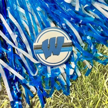 Wilson Logo Retro Stripe Button