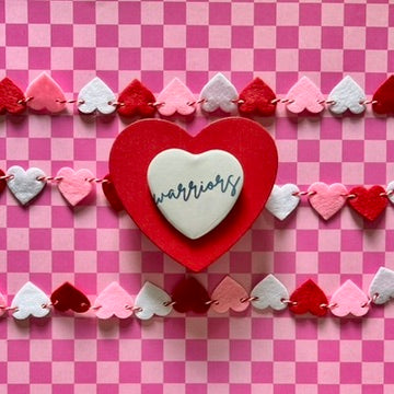 Wilson Warriors Script Heart Button