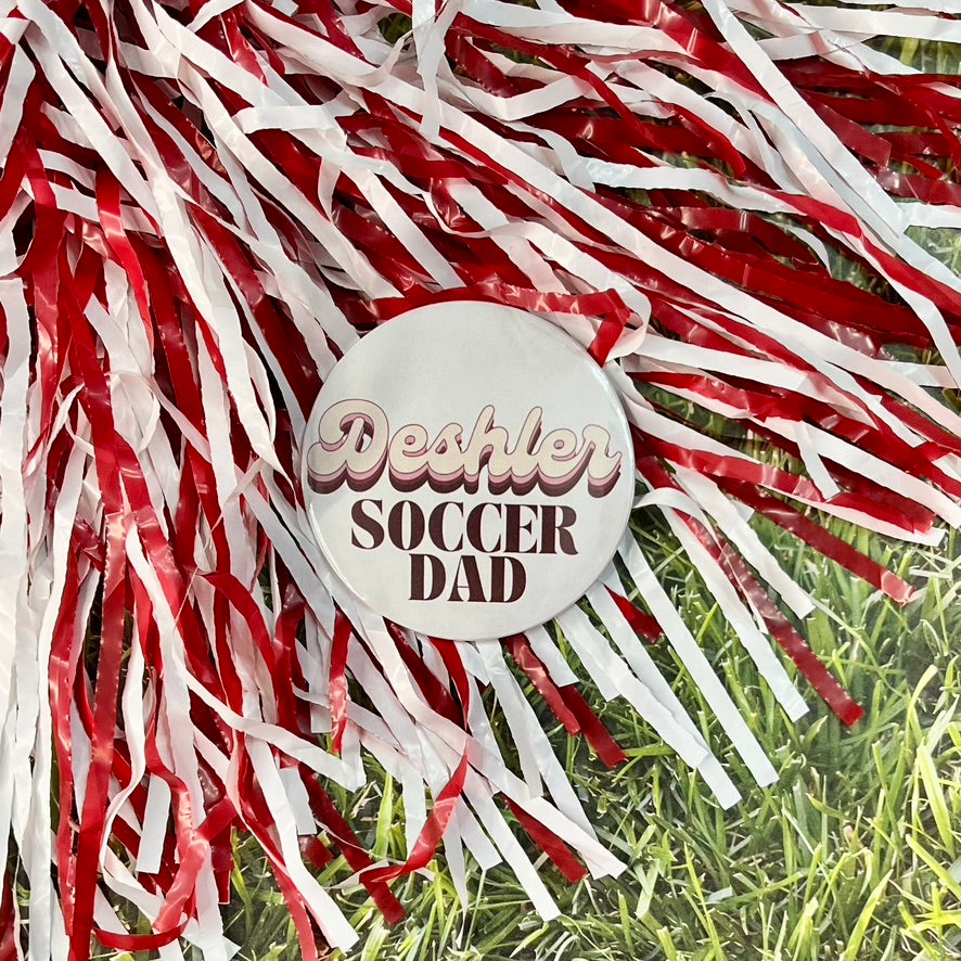 Deshler Retro Soccer Parent Button