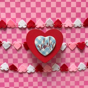 Ole Miss Rebels Gingham Heart Button