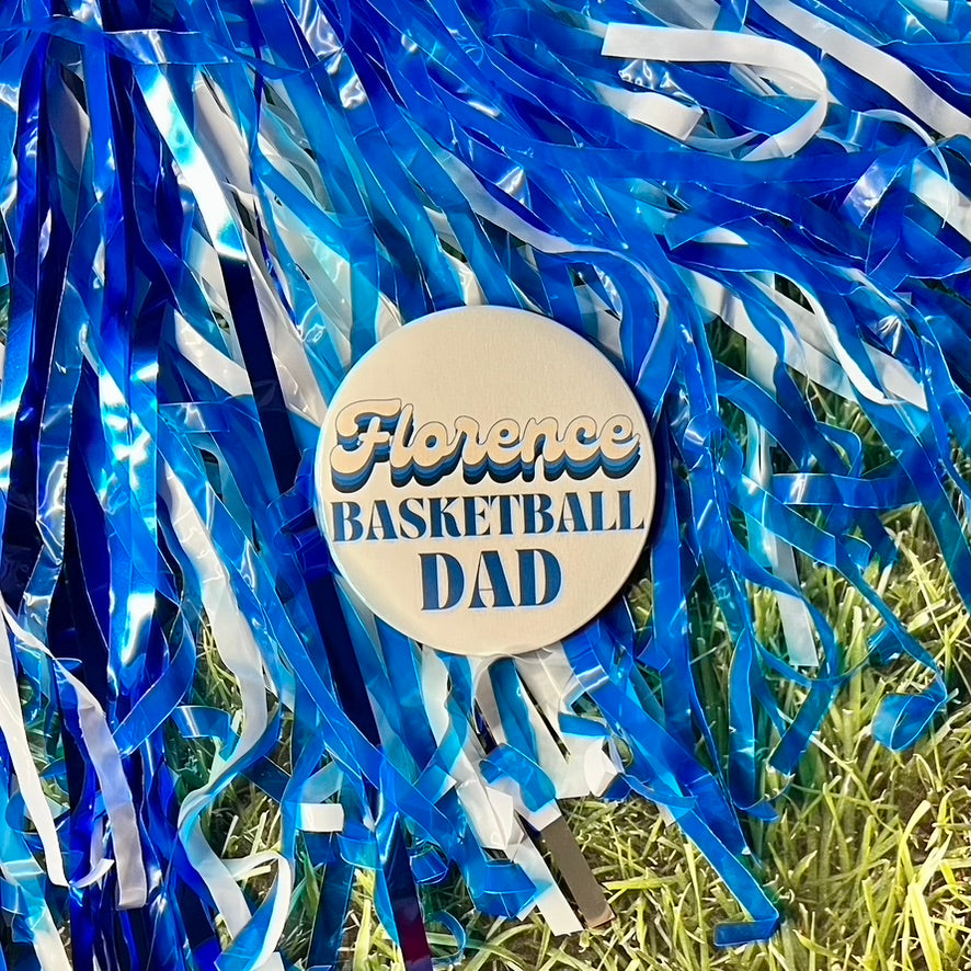Florence Retro Basketball Parent Button