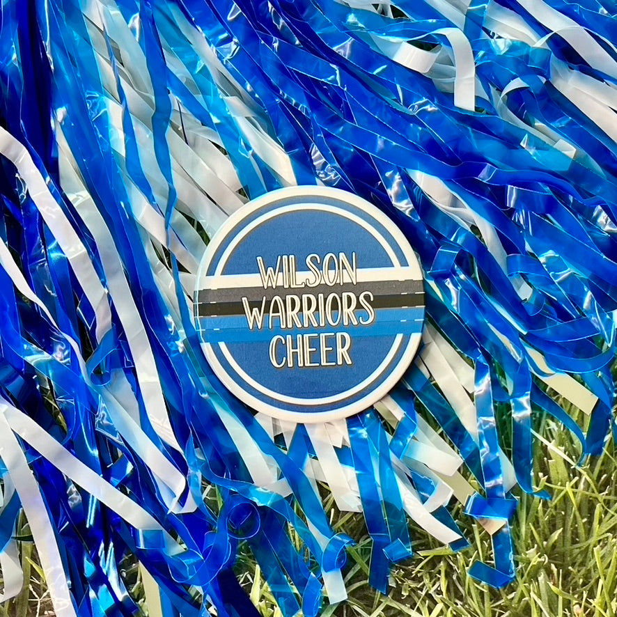 Wilson Warriors Retro Stripe Button