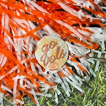 Floral Go Vols Button