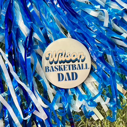 Wilson Retro Basketball Parent Button