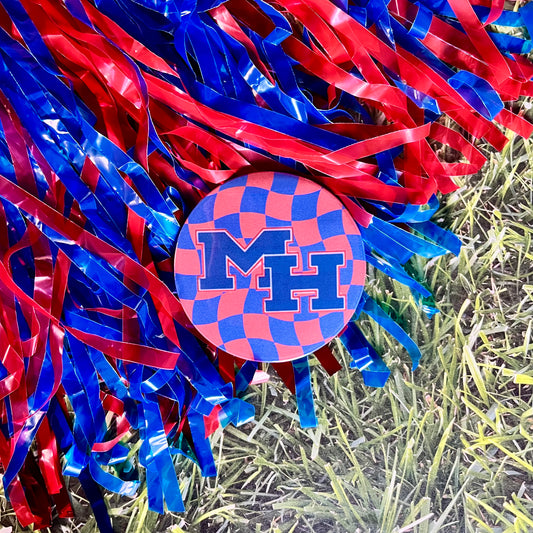 MH Logo Checkered Button