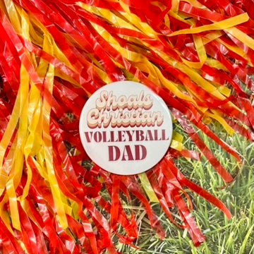 Shoals Christian Retro Volleyball Parent Button