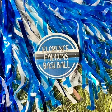 Florence Falcons Retro Stripe Button