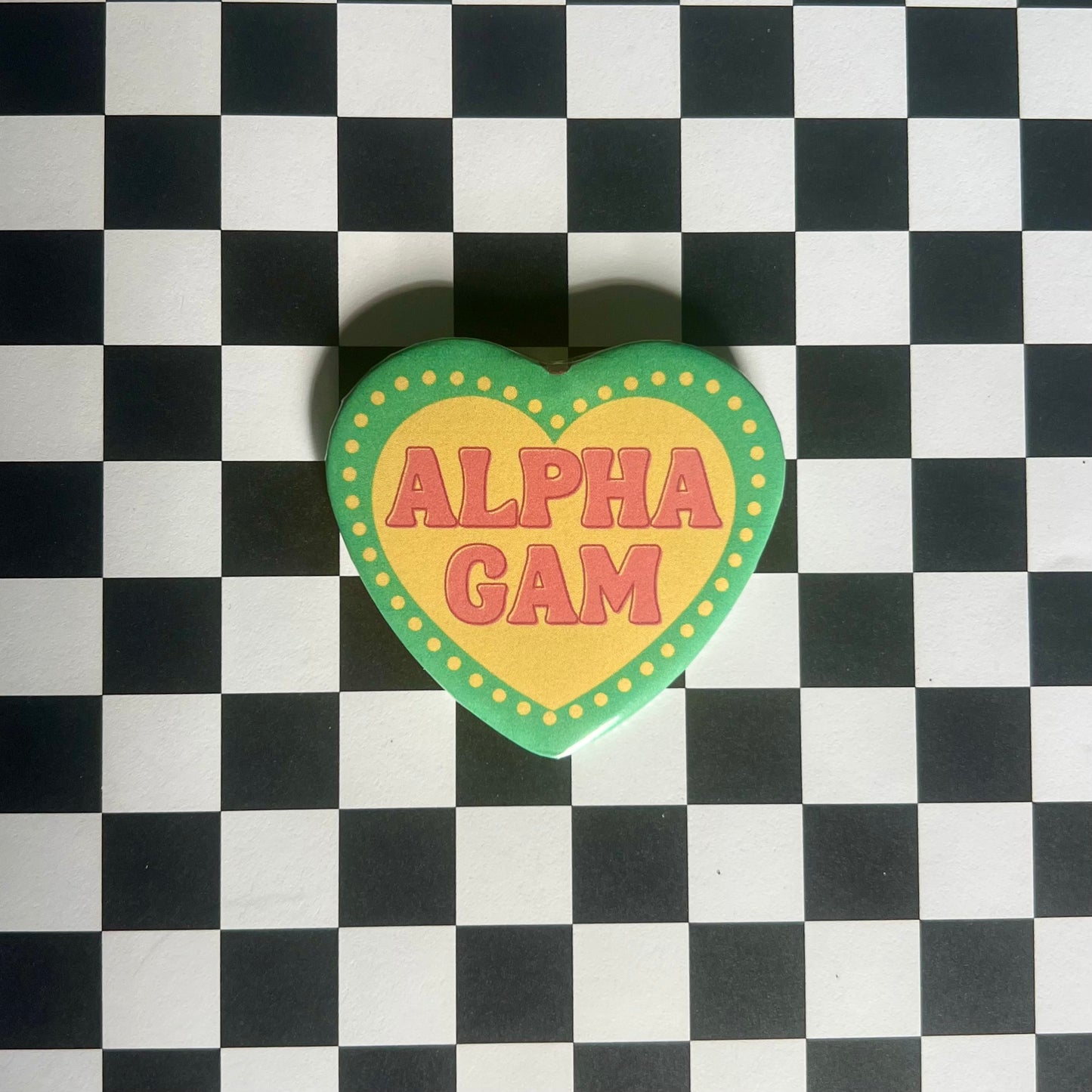 Alpha Gamma Delta (AGD) Heart Button