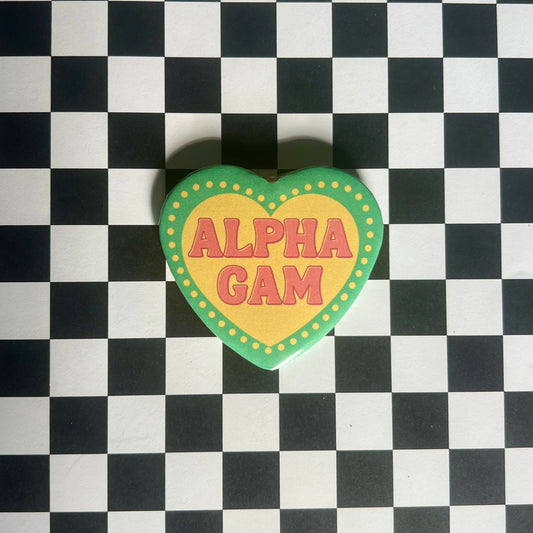 Alpha Gamma Delta (AGD) Heart Button